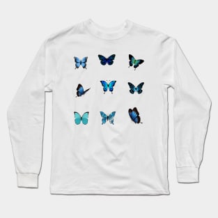 Blue butterfly Long Sleeve T-Shirt